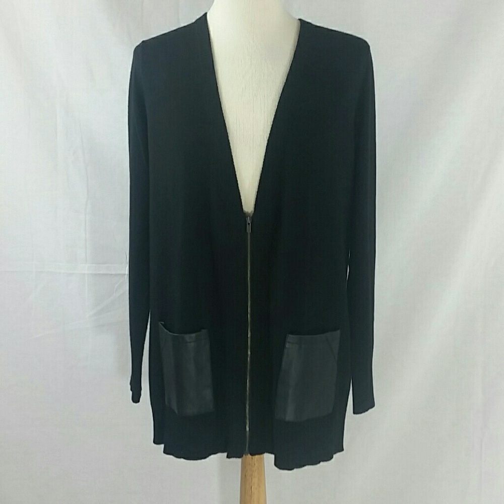 Banana Republic black zip up sweater